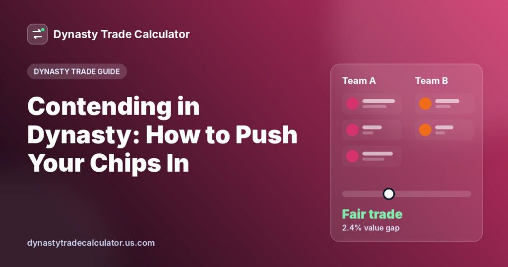 Contending in Dynasty: How to Push Your Chips In